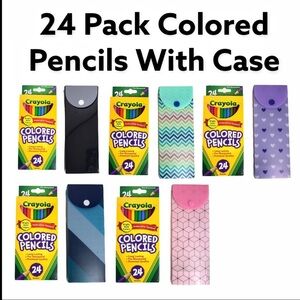 NWT 24 Pack Colored Pencils With Case